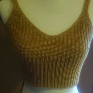 Mustard yellow crop top
